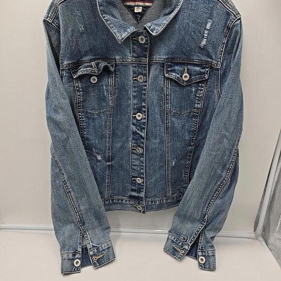 Tommy Hilfiger Classic VTG Trucker‎ Denim Jacket Y2K Blue XXL - Picture 4 of 14